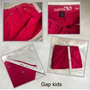 1969 GAP Kids Skirt Sz 14 ~ Zip front zip pockets Mini Pink